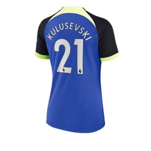 Tottenham Hotspur Dejan Kulusevski #21 kläder Kvinnor 2022-23 Bortatröja Kortärmad